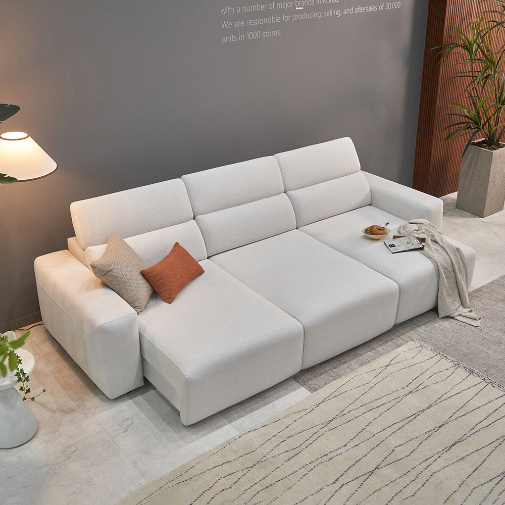 페다 쿠나 에디션 모션 무빙 슬라이딩 리클라이너 아쿠아텍스 패브릭 소파 4인용