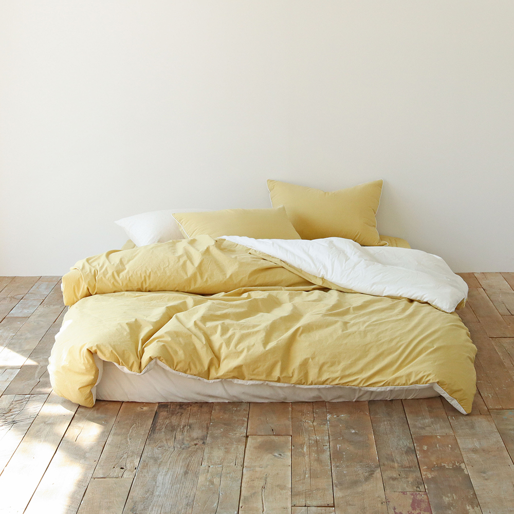 사각사각 먼지없는 바이오워싱 고밀도 순면 무지 호텔 침구 알러지케어 옥수수솜 차렵이불 SS