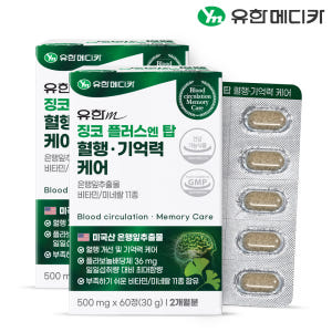 [4개월] 유한메디카 징코 플러스 엔 탑 혈행 기억력 케어 60정, 2개 맛있게 먹은 솔직 후기 - 상품 이미지 1