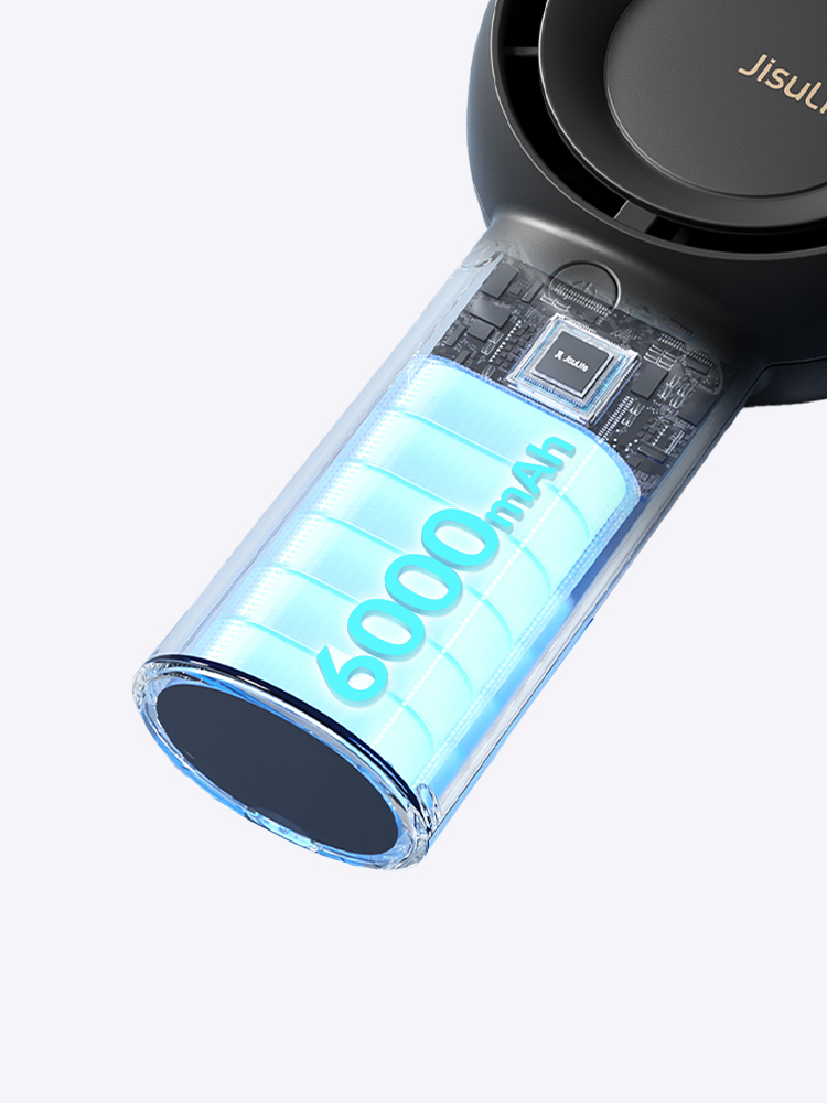 6000mAh 휴대용 무선 선풍기 미니 선풍기 손풍기 LIFE5 plus 블랙 이미지 8