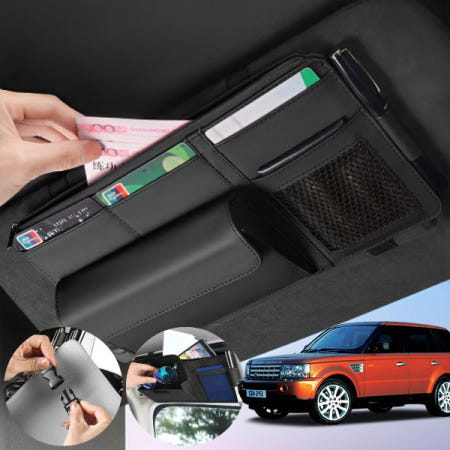 브레시스 레인지로버스포츠(~13) 자동차 썬바이저 포켓 보관 수납정리함 블랙 1개