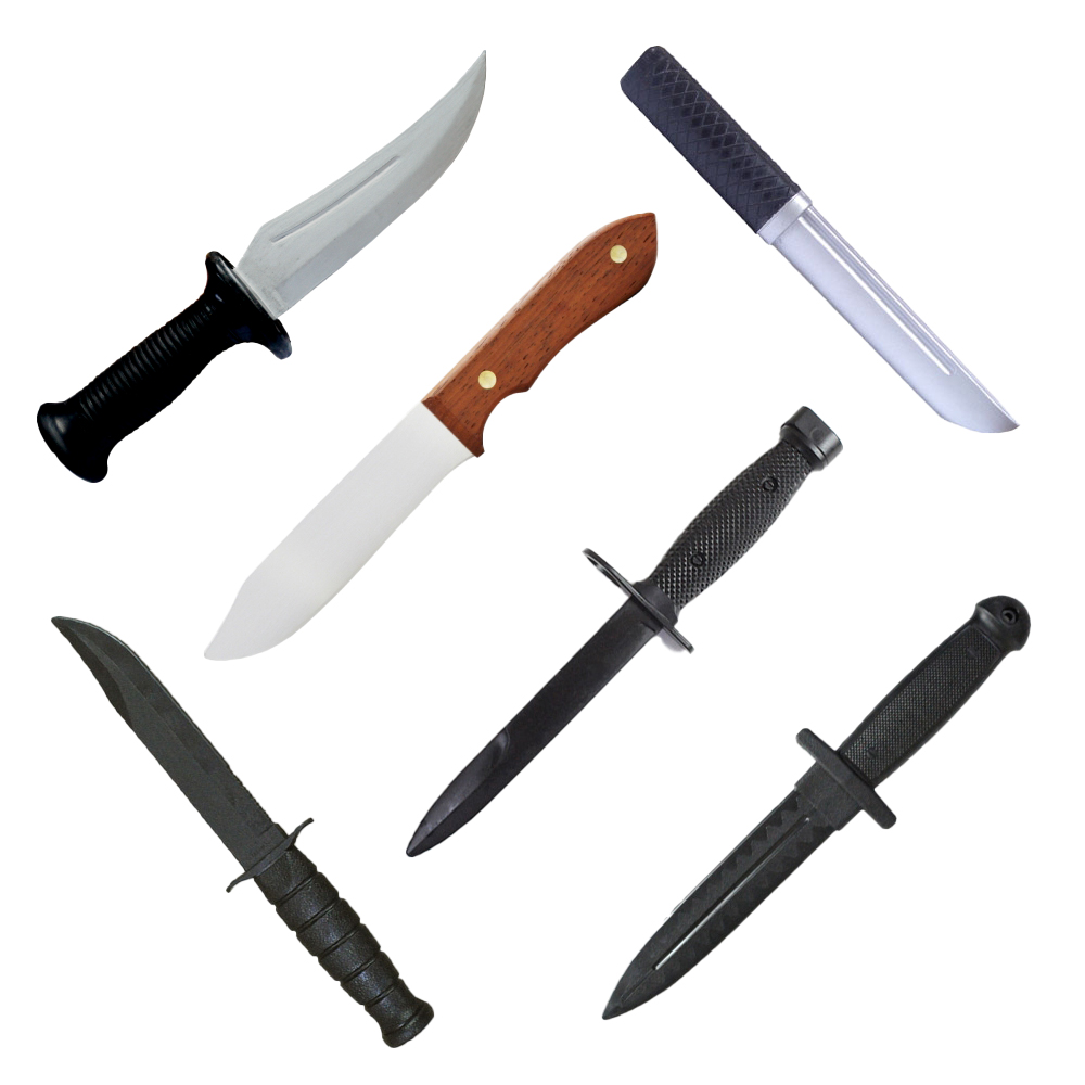 안전한 연습용 고무칼 플라스틱칼 무술 훈련용 호신술 소품 소도구