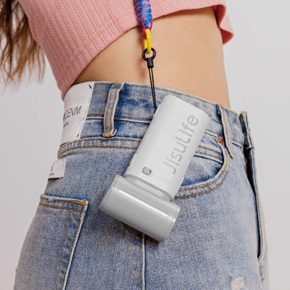 지수라이프 BLDC 휴대용 선풍기 무선 손풍기 Life9 라이트 그레이 (5000mAh) - 상세 이미지 3
