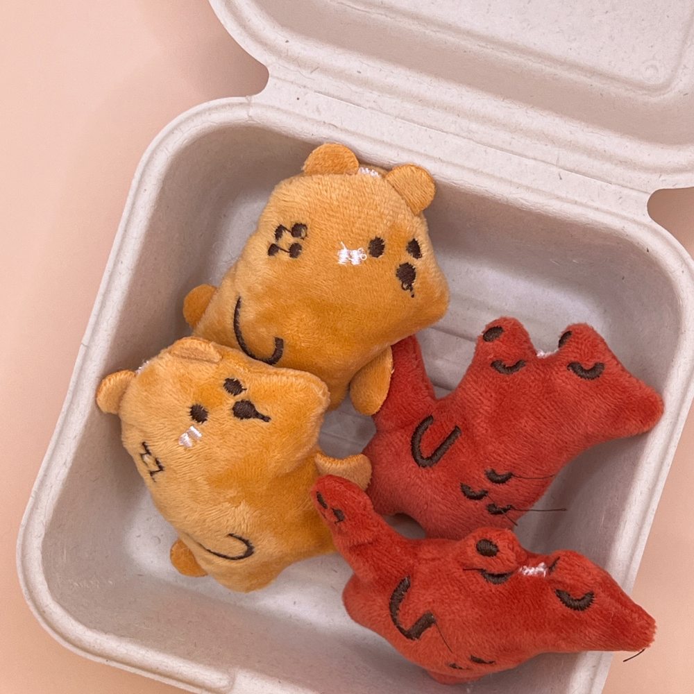 뚜담펫 아기 강아지 장난감 삑삑이 새끼 고양이 이갈이 만득이 인형 - 상품 이미지
