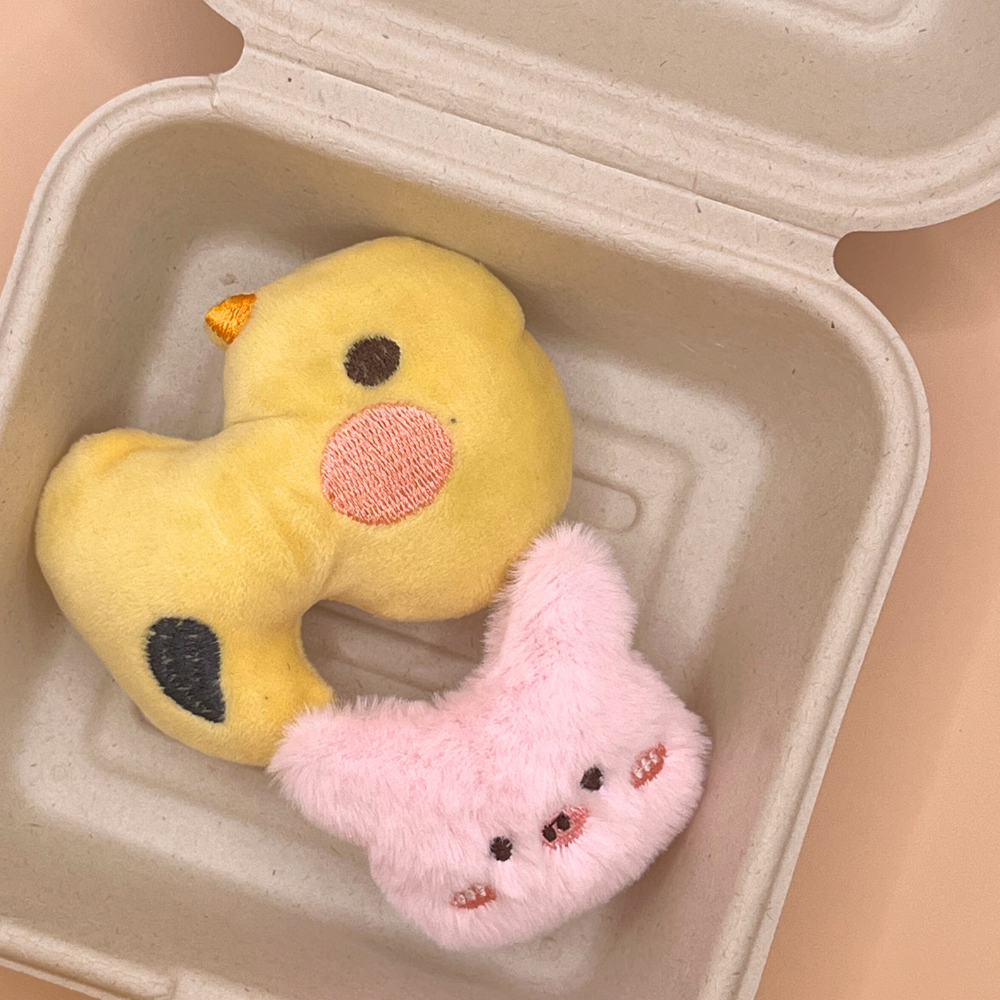 뚜담펫 새끼 강아지 이갈이 장난감 삑삑이 아기 고양이 만득이 봉제인형 - 상품 이미지