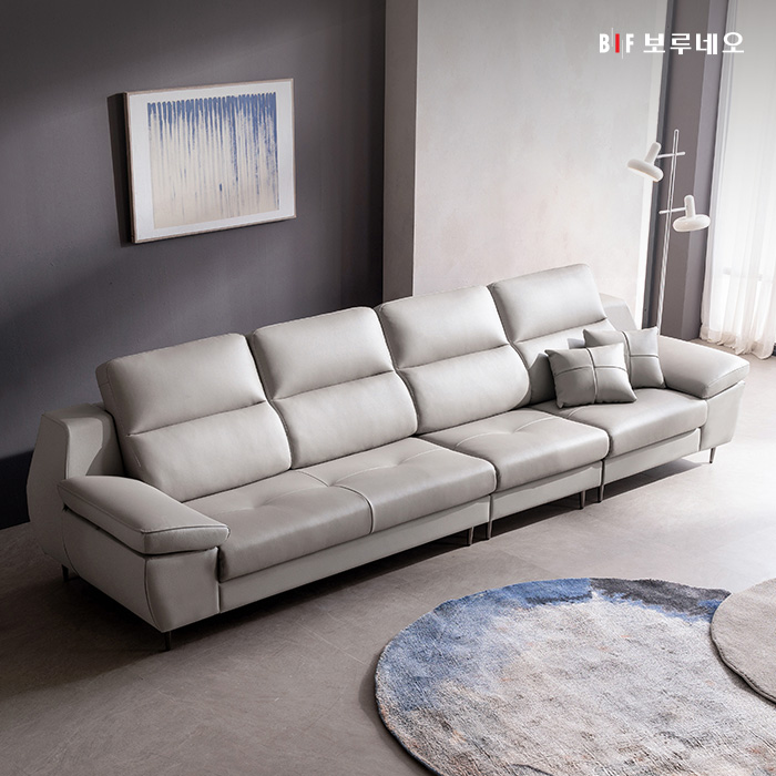 보루네오 세이렌 6인용 이태리산 천연소가죽 소파 / 쿠션+스툴+테이블 증정 / 수도권 무배
