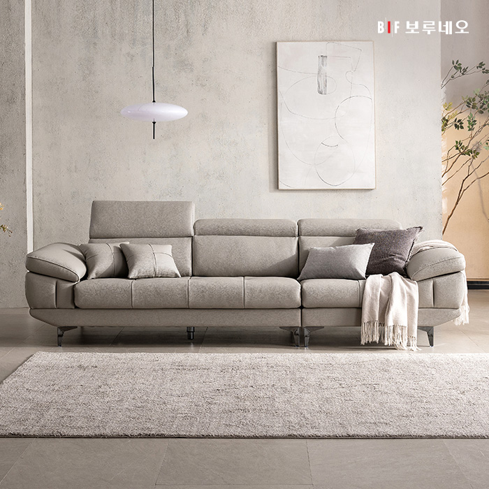 보루네오 벤티 헤드틸팅 4인용 이태리산 천연소가죽 소파 / 쿠션+스툴+테이블 증정 / 수도권 무배