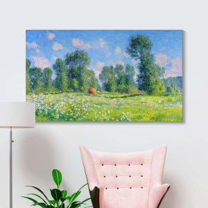 모네 지베르니 봄의효과 120 x 70cm 대형 캔버스 명화 액자 풍경화... 솔직 후기 | 실제 배치 사진 포함 - 상품 이미지 1