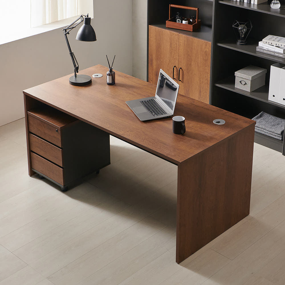 라이즈 사장님 CEO 사무실 책상 오피스 중역 사무용 1600mm, 월넛