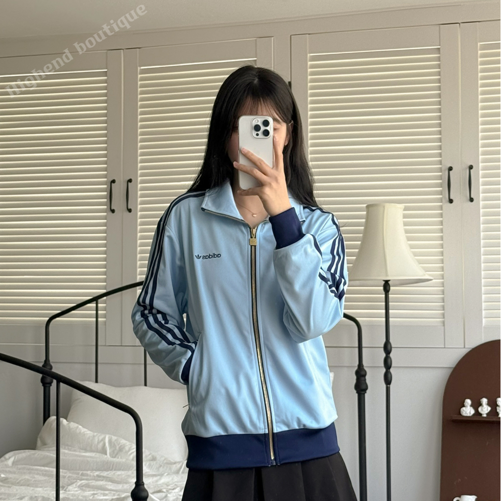아디다스 져지 저지 트레이닝복 트랙탑 츄리닝 스카이블루, S - 상세 이미지 2