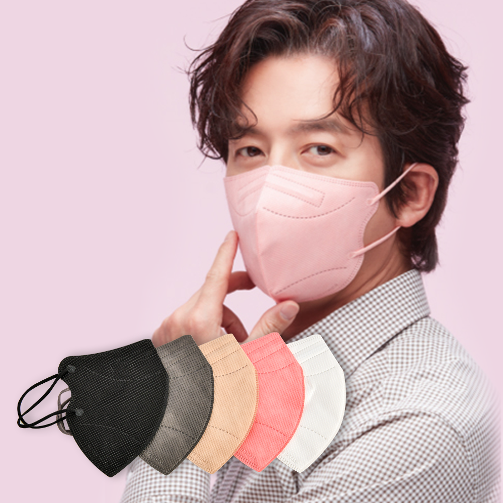 연예인 새부리형 마스크 KF94 마스크 L(대형), 베이지, 100개
