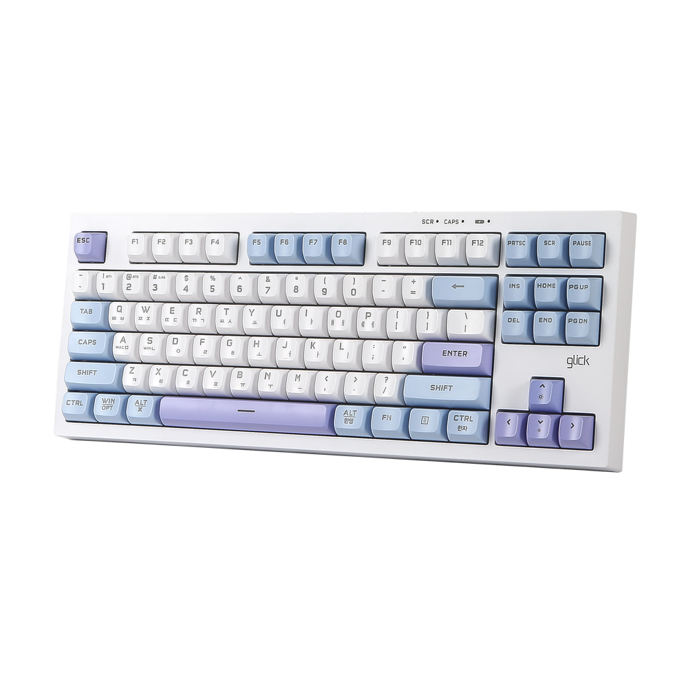 지클릭커 사일런스 M 무소음 풀윤활 무선 블루투스 키보드 방수 충격방지 Sky city RC1 87키, 멤브레인 - 상세 이미지 2