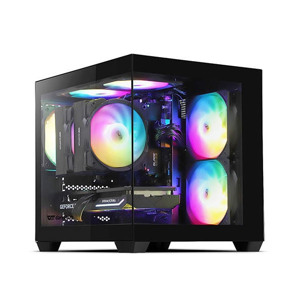 컴퓨터존 DARKFLASH DCM30 RGB 강화유리 블랙 (미니타워) : 컴퓨터 존