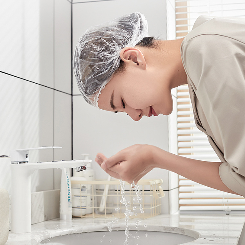 일회용 헤어캡 비닐 염색 파마 트리트먼트 샤워 세안 머리 캡 - 상품 이미지