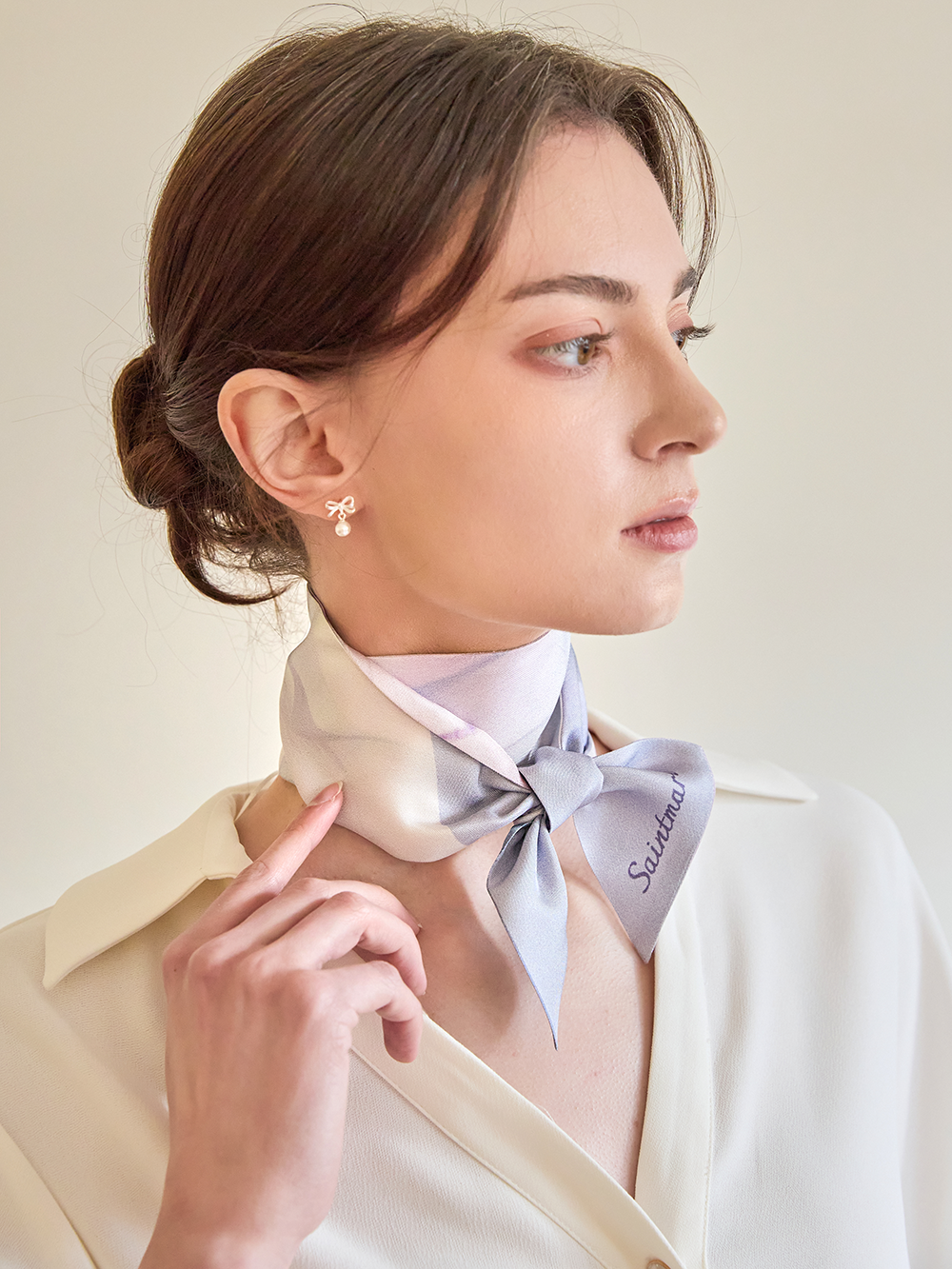 세인트메리 실크 아망 트윌 스카프