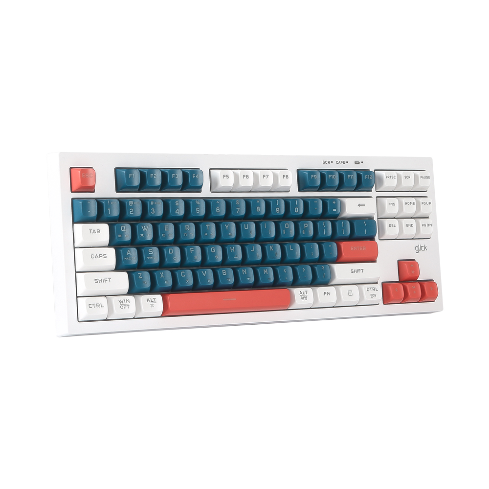 지클릭커 사일런스 M 무소음 풀윤활 무선 블루투스 키보드 방수 충격방지 Gun dam RC2 87키, 멤브레인 - 상세 이미지 2