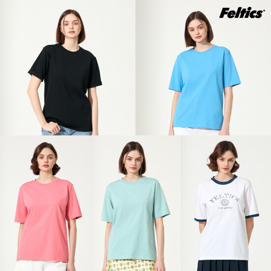 (런칭가 49,900원)25SS 펠틱스 컴포터블 반팔 티셔츠 5종 (여성) [F505W] - 상품 이미지