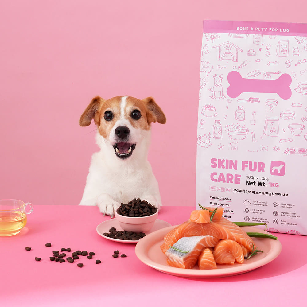 본아페티 피부 저알러지 사료 모질 아토피 소프트 반습식 스킨앤퍼케어 연어, 1kg, 1개