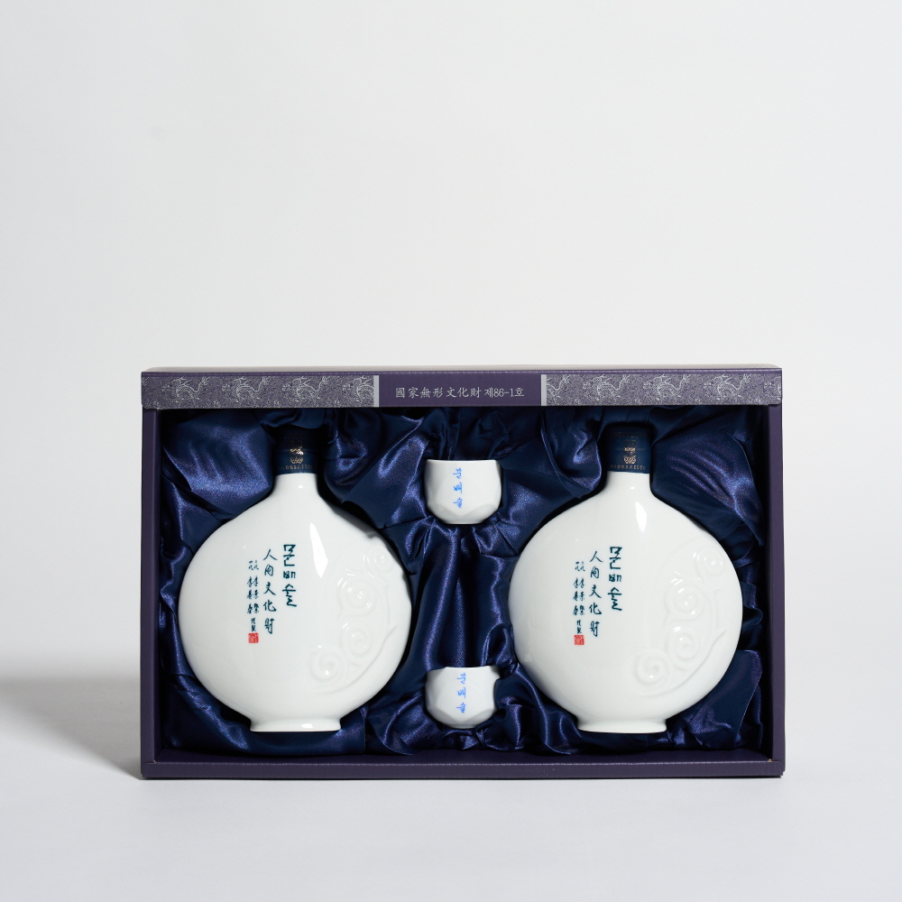 문배술 청향 40도 375ml x2 선물세트 문배주 양조원 (전용잔,쇼핑백 포함) - 상세 이미지 2