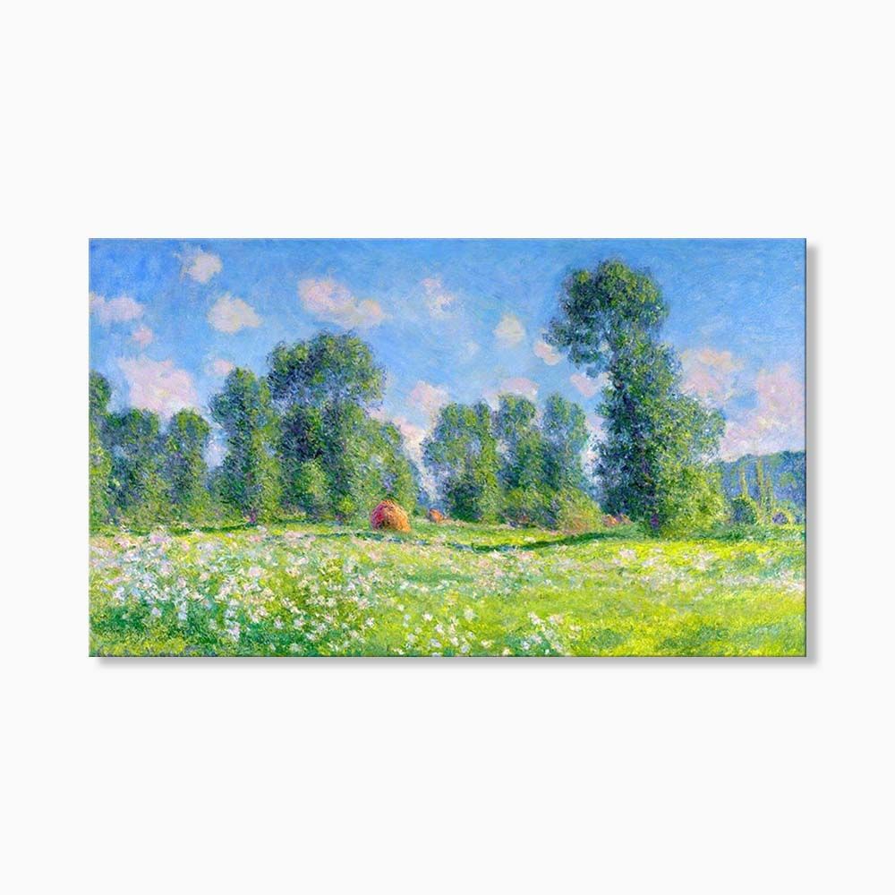 모네 지베르니 봄의효과 120 x 70cm 대형 캔버스 명화 액자 풍경화 그림 거실벽 인테리어 이미지 3