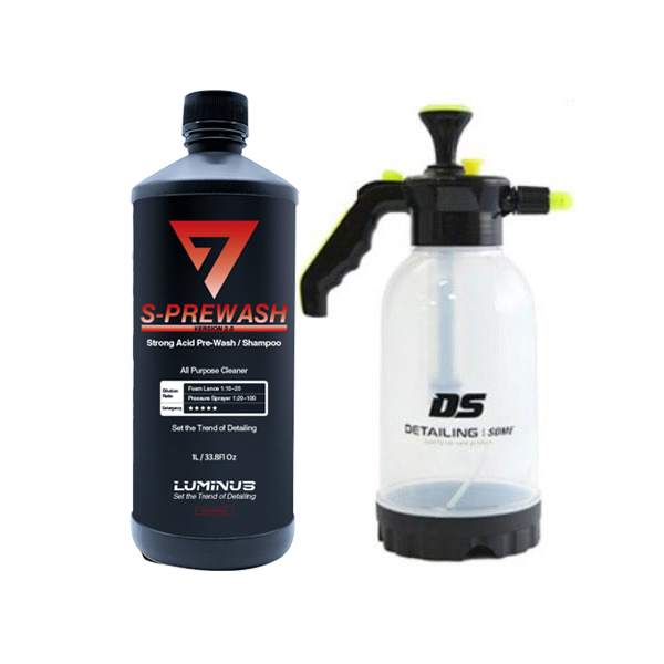 (패키지상품) 루미너스 에스 프리워시 2.0 산성 프리워시 3PH 1000ml + 디테일링썸 오토 압축분무기 2L 세차용품 - 메인 이미지