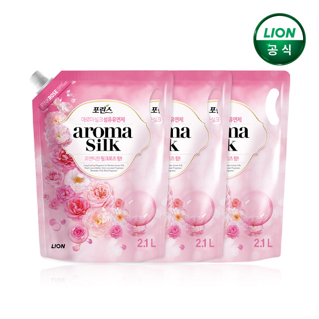 포린스 핑크로즈 2.1L x 3개 섬유유연제 - 메인 이미지
