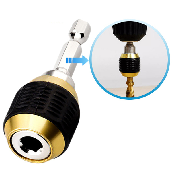 솔리드 원터치 더블 비트홀더 육각비트 드릴비트 어뎁터 아답터 6.35mm 제품 이미지