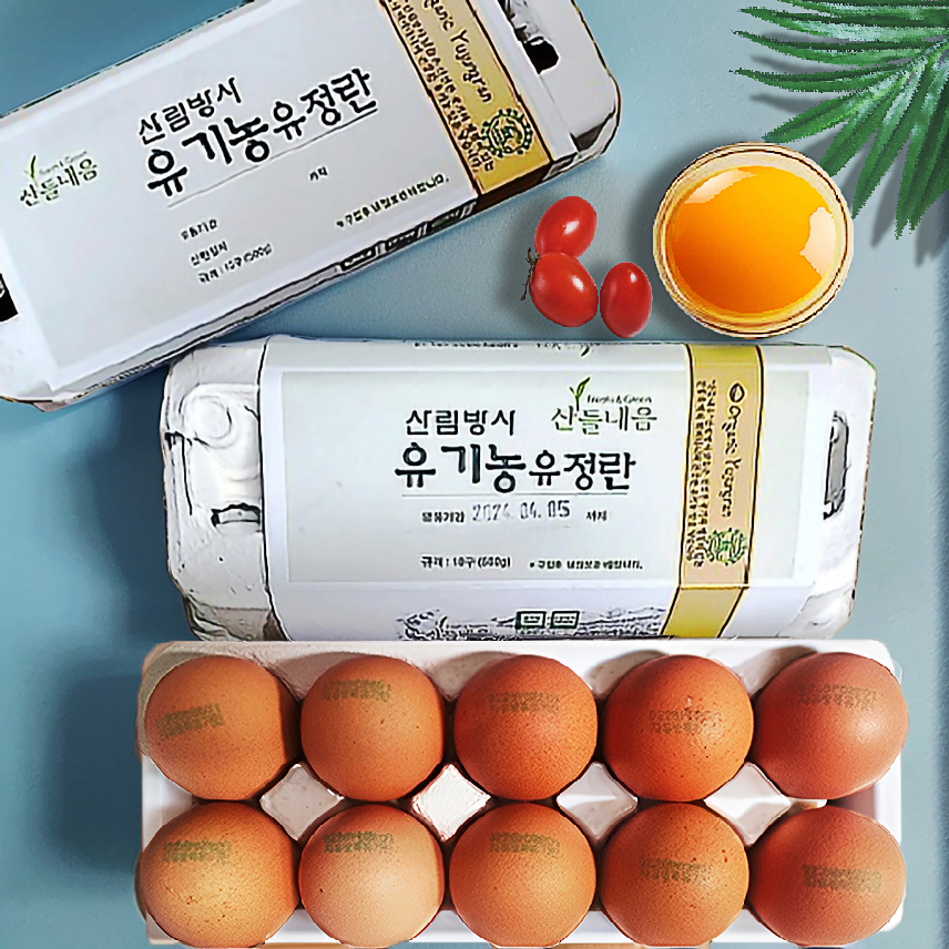 NON-GMO 유기농 계란 유정란 난각번호 1번 대란 특란 왕란 초란 자연방사 무항생제