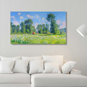 모네 지베르니 봄의효과 120 x 70cm 대형 캔버스 명화 액자 풍경화... 솔직 후기 | 실제 배치 사진 포함 - 상품 이미지 2