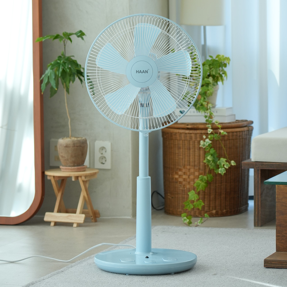 한경희 발터치 선풍기 초미풍 가정용 스탠드 리모컨 선풍기 HDC230 스카이블루
