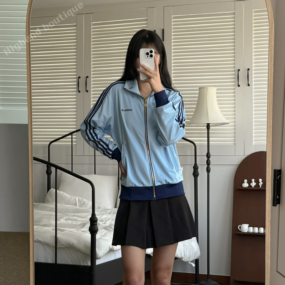 아디다스 져지 저지 트레이닝복 트랙탑 츄리닝 스카이블루, S - 상세 이미지 3