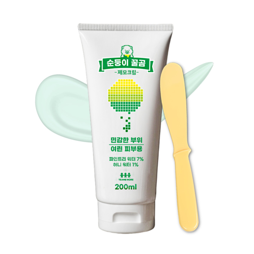 올리브영 팀스모어 순둥이 꿀곰 제모크림 200ml 브라질리언 왁싱크림 겨드랑이 왁싱 사진 3