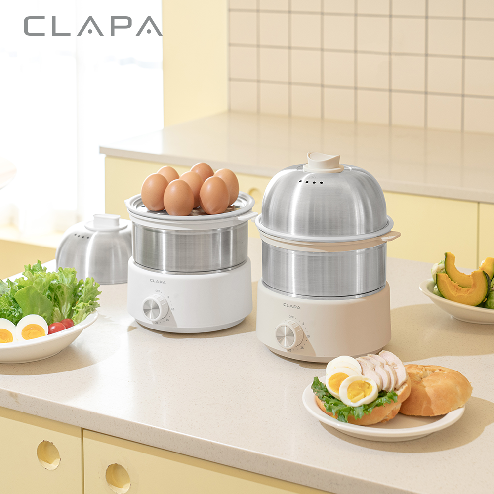 [25년형] 클래파 계란찜기 올스텐 완벽세척 2단 계란삶는 기계 호빵 고구마 완숙 에그쿠커
