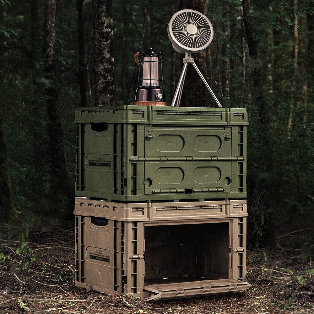 로티캠프 캠핑 박스 접이식 트렁크 카고 폴딩 수납 정리함 ECB 탄