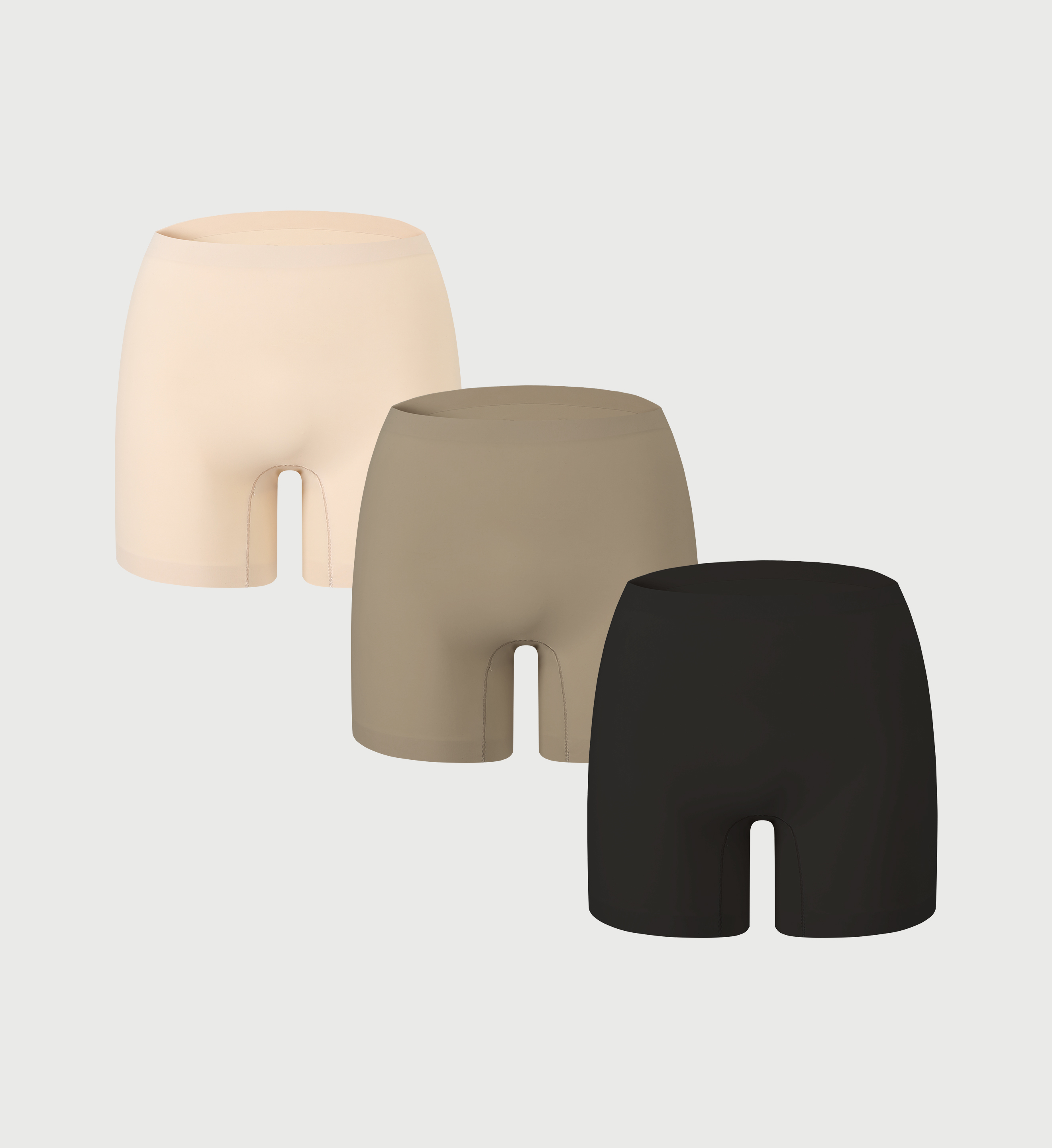 [해즈소울] 여성 사각 심리스 드로즈 2부 3PACK - 상품 이미지