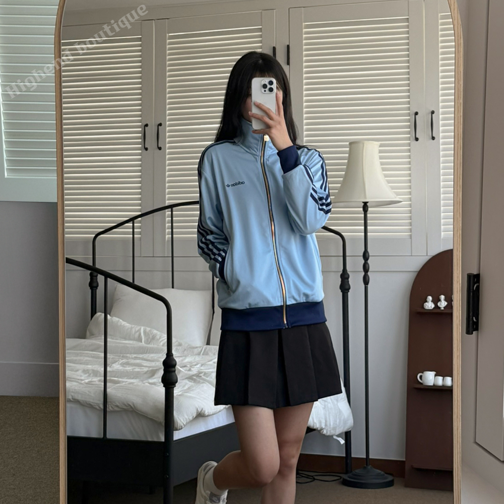 아디다스 져지 저지 트레이닝복 트랙탑 츄리닝 스카이블루, S - 상세 이미지 5