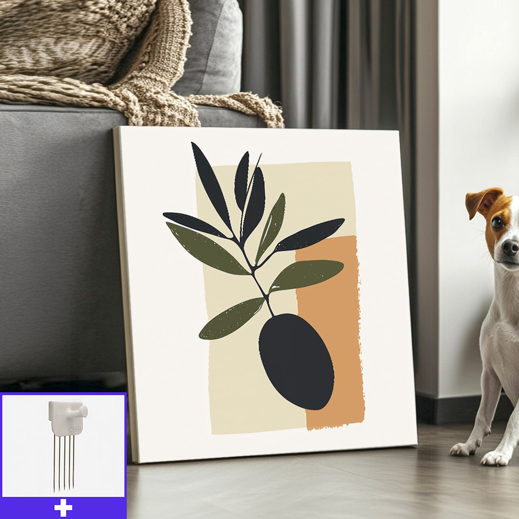 올리브잎 80cm x 80cm 캔버스액자 추상화 - 메인 이미지