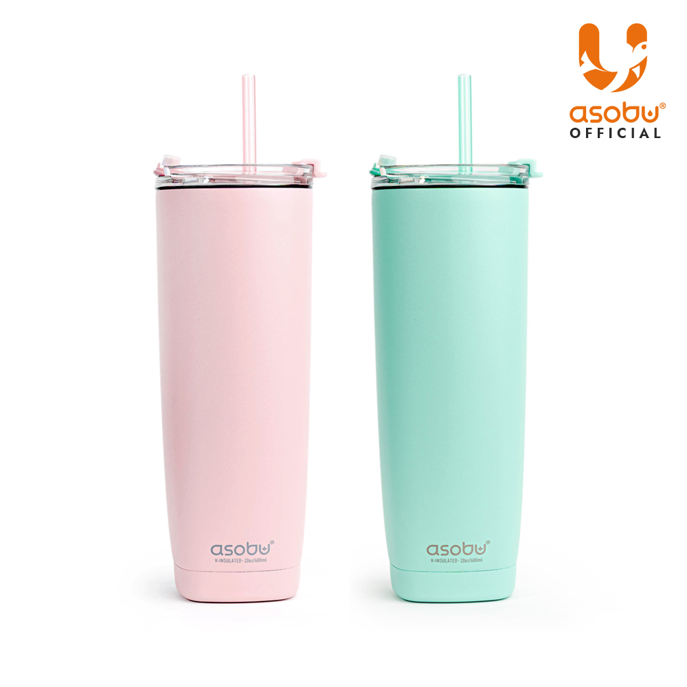 [네이버단독] 아소부 스테인레스 보온보냉 빨대텀블러 아쿠아리나 600ml 2개 - 상세 이미지 2