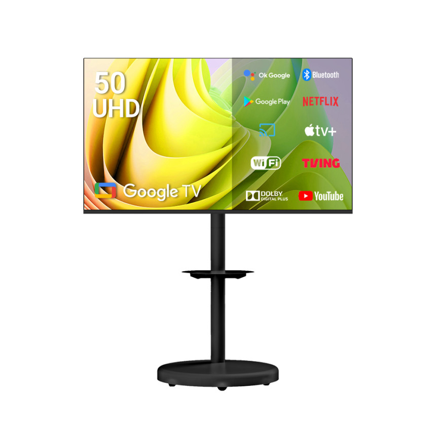 무빙큐빅스 블랙에디션 삼탠바이미 127cm(50인치) UHD 4K 스마트티비 셋트 이동식 TV 삼텐바이미 중소바이미