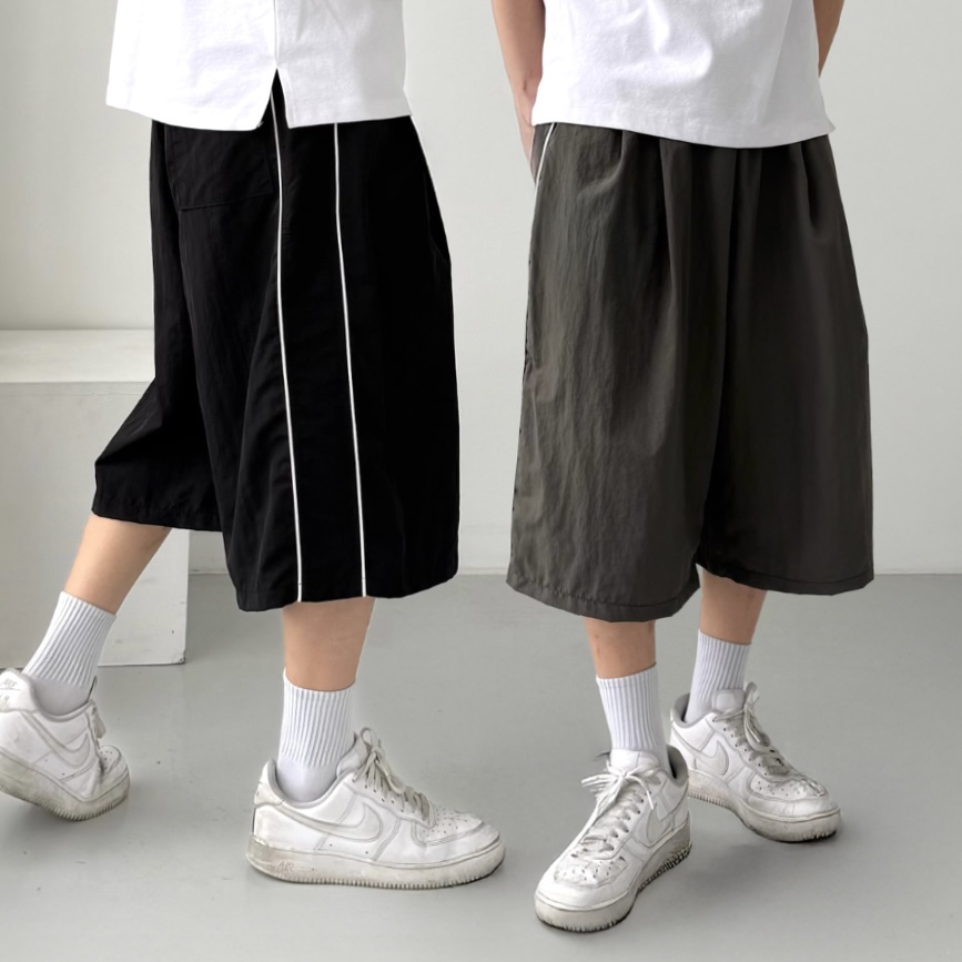 1+1 나일론반바지 남자버뮤다팬츠 남자트랙팬츠 - 상품 이미지