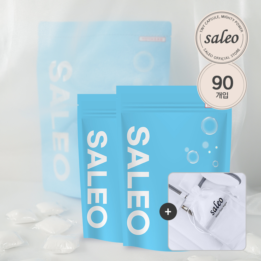 [1+1+1]살래오 캡슐표백제 13g 총 90개입+세탁망 6종