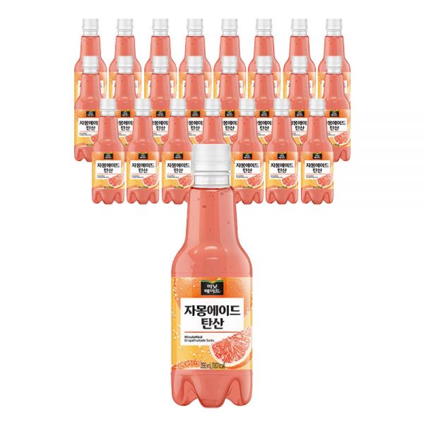 미닛메이드 자몽에이드 탄산 PET, 350ml, 24개 : 마르셀 종합 스토어