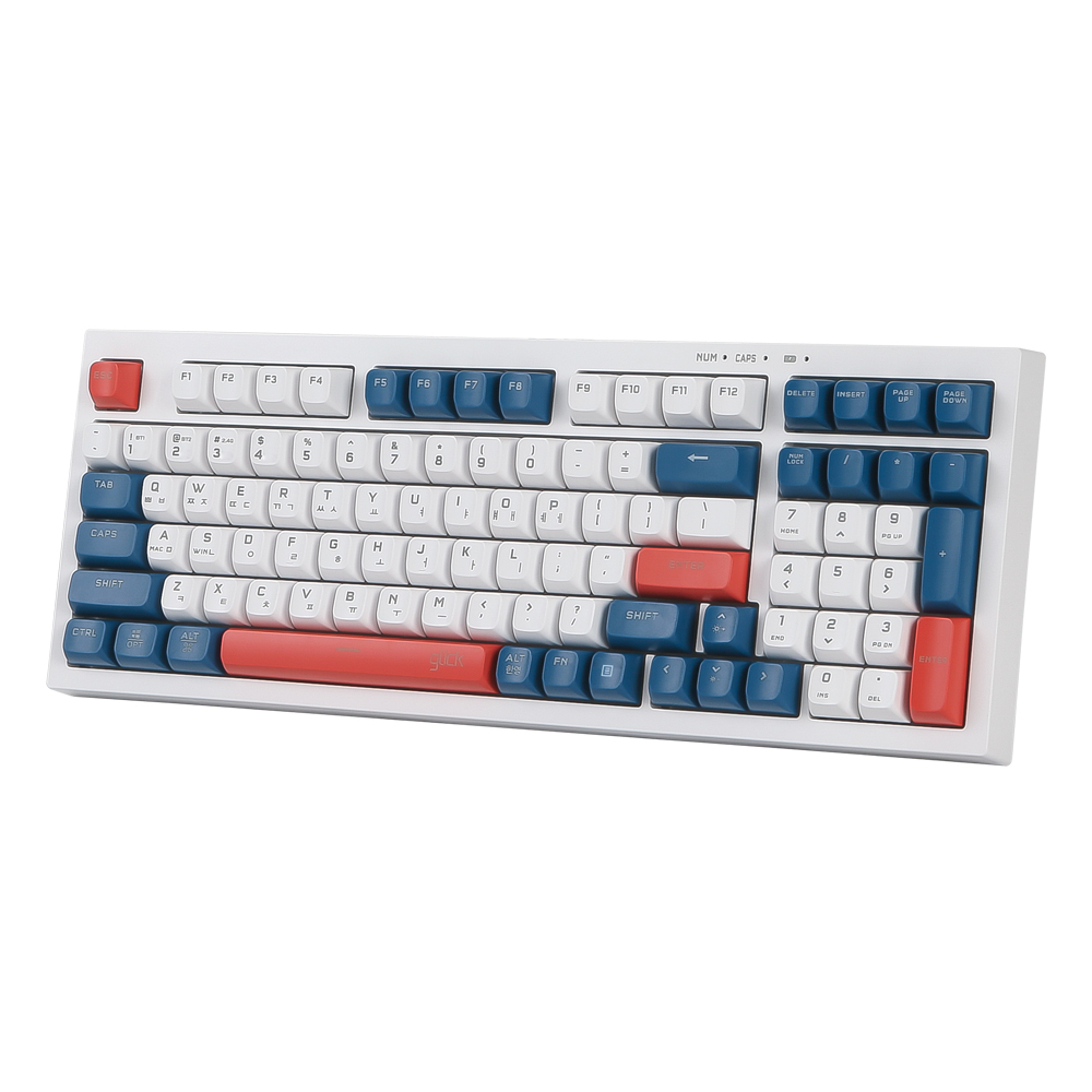 지클릭커 사일런스 M 무소음 풀윤활 무선 블루투스 키보드 방수 충격방지 Gun dam RC1 98키, 멤브레인 - 상세 이미지 2