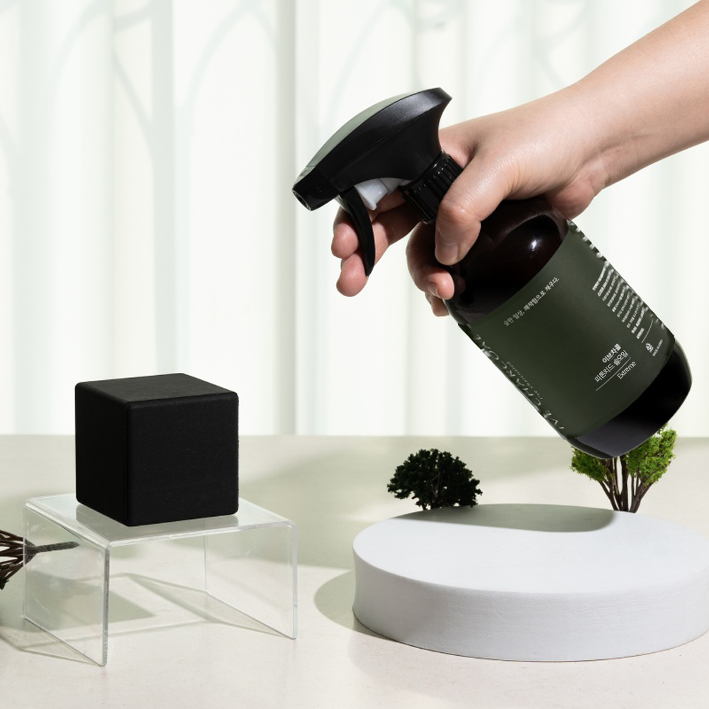 [1+1 혼합구성] 이브차콜 숲큐브 냄새 제거제 + 피톤치드 솔오일 탈취제 500ml