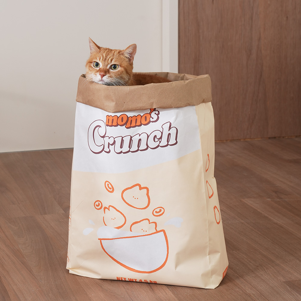 정글몬스터 모모의 크런치백 고양이 바스락 숨숨집