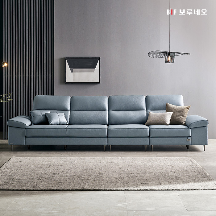 보루네오 로웰 6인용 이태리 천연통가죽 소파 / 수도권 무배