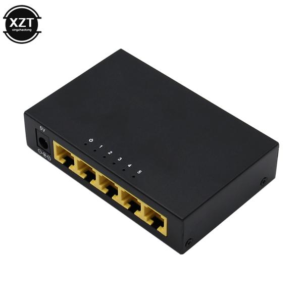 랜허브 5 포트 1000Mbps 기가비트 네트워크 스위치 이더넷 스마트 스위처 고성능 RJ45 허브 인터넷 분배기 플러그 앤 플레이 : 백억부자할미