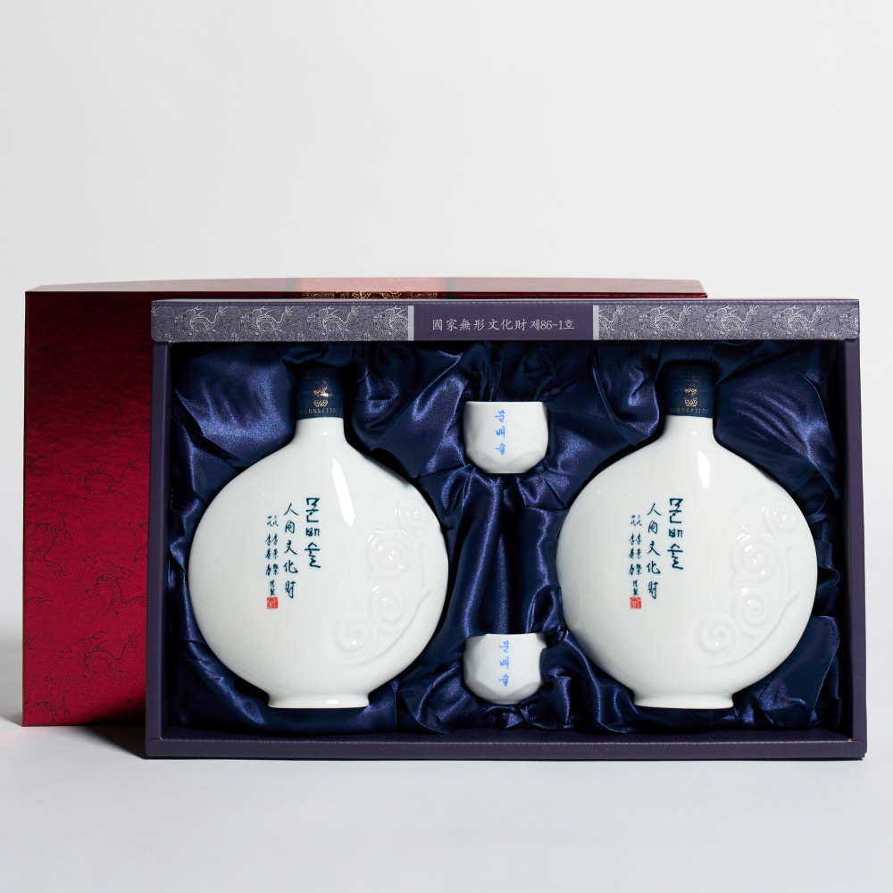 문배술 청향 40도 375ml x2 선물세트 문배주 양조원 (전용잔,쇼핑백 포함) - 메인 이미지