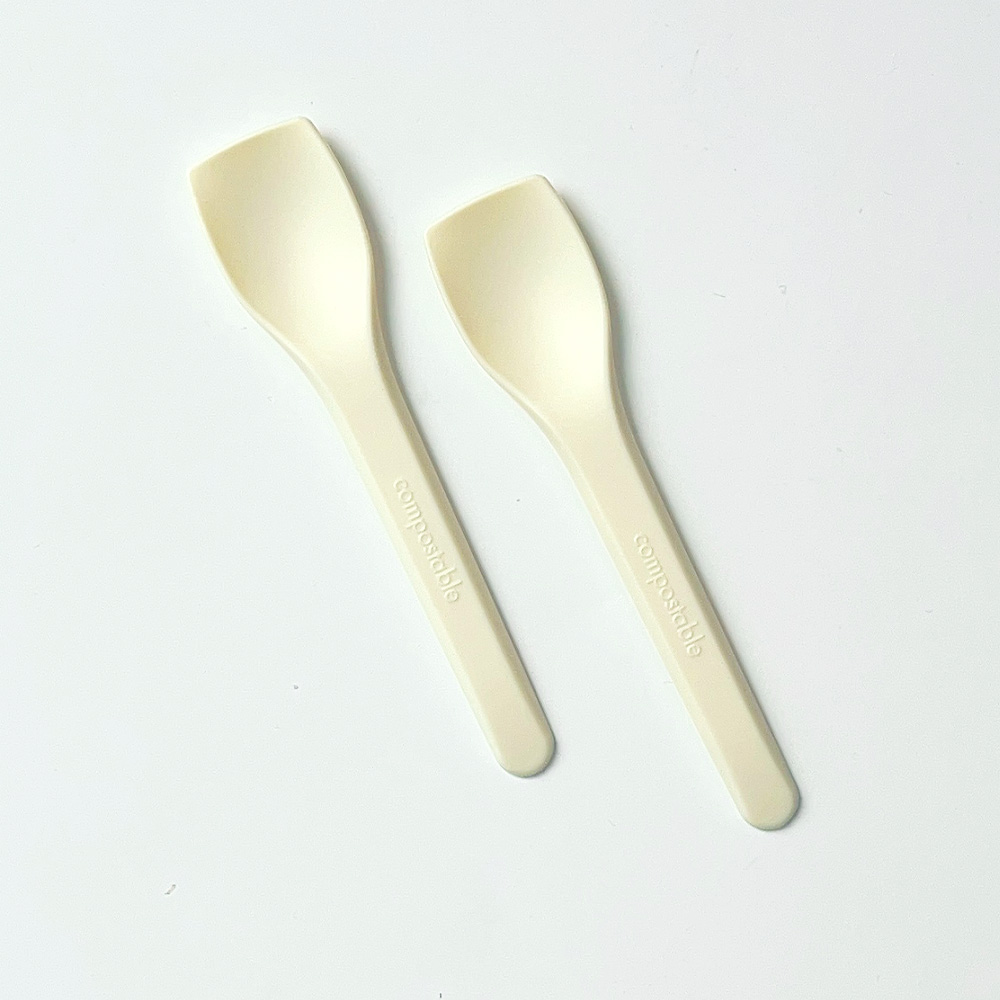 일회용 티스푼 50p 친환경 미니 요거트 디저트 아이스크림 스푼 - 상세 이미지 3