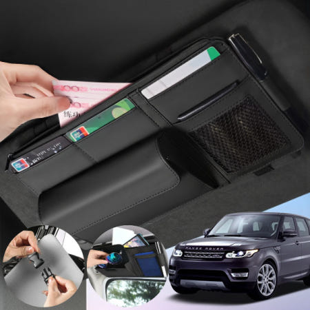 브레시스 레인지로버스포츠(14~) 자동차 썬바이저 포켓 보관 수납정리함 블랙 1개